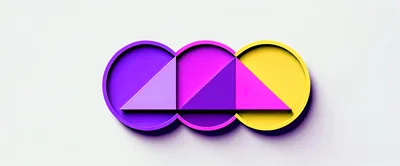 Abstract Geometric Circles With Overlapping Triangles