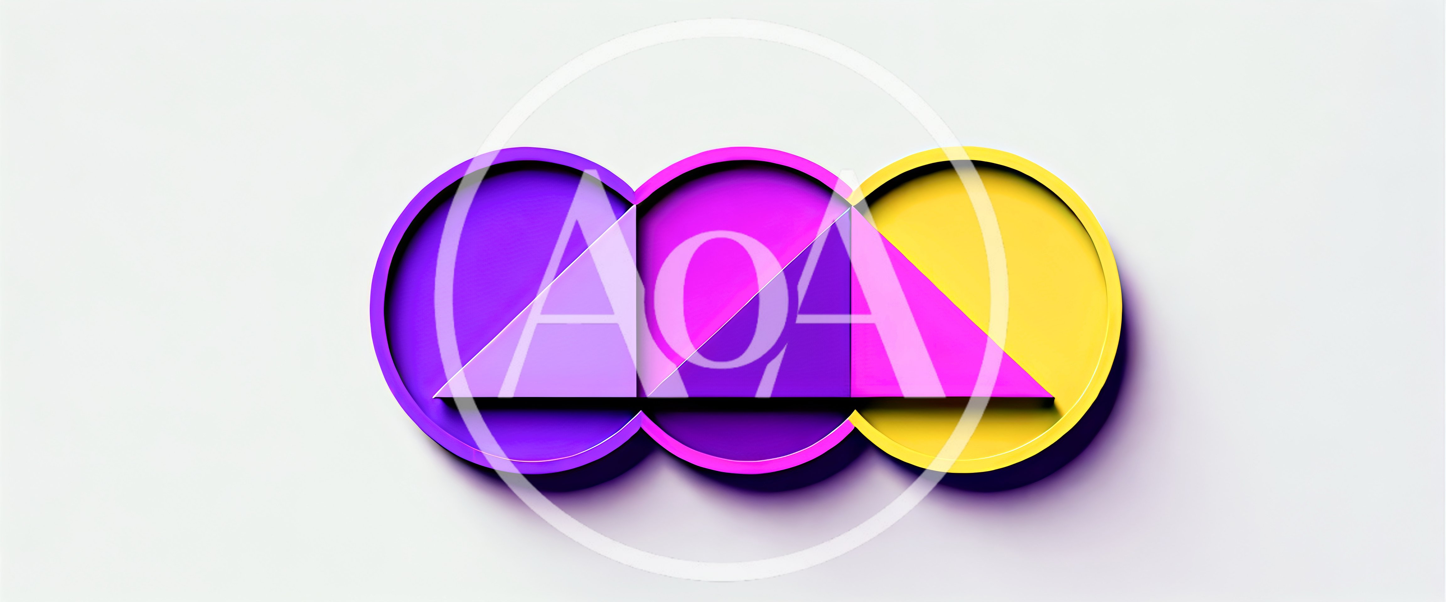 Abstract Geometric Circles With Overlapping Triangles