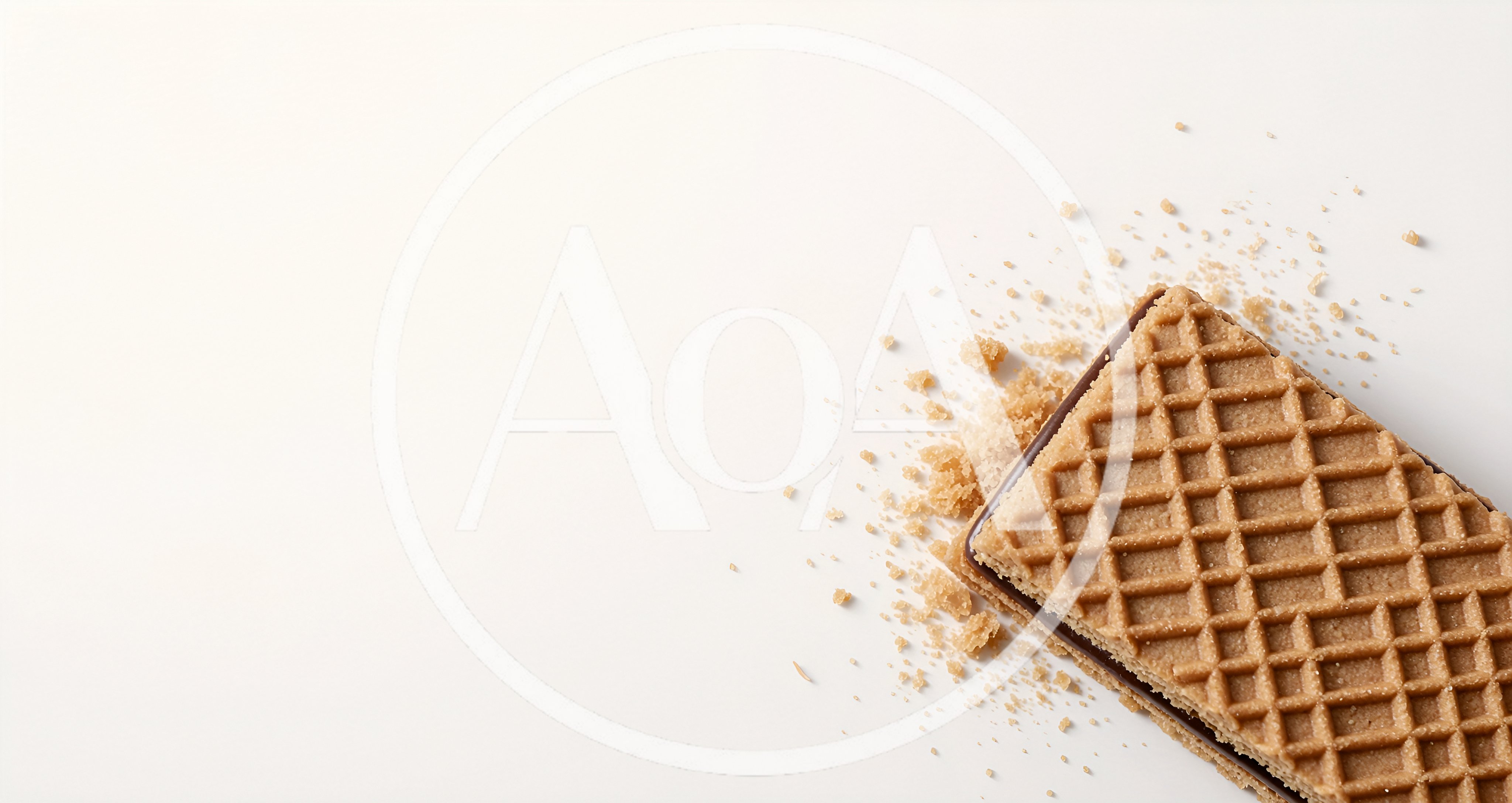 Single Chocolate Wafer Cookie With Crumbs