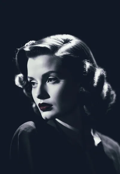 Vintage Hollywood Glamour Portrait Of A Woman