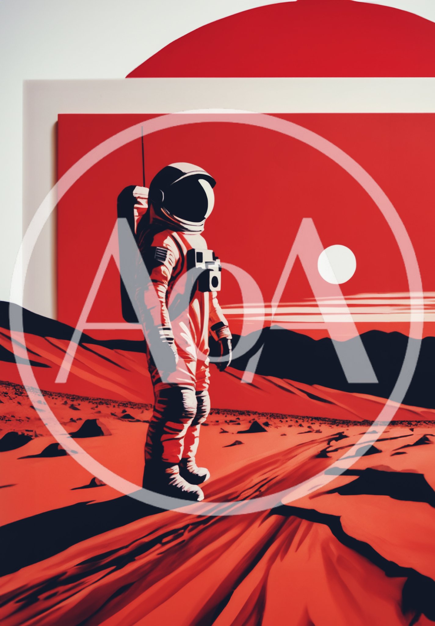 Astronaut Standing On The Surface Of Mars