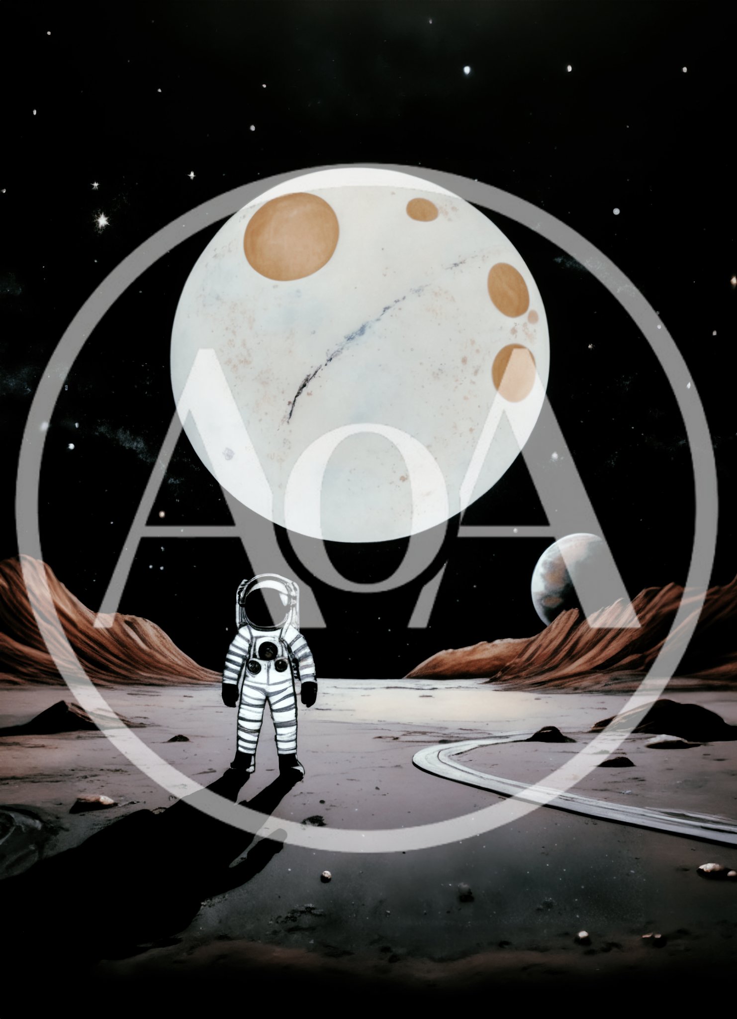 Astronaut Standing On A Desolate Alien Planet Surface