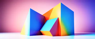 Abstract Geometric Shapes With Vibrant Gradient Colors