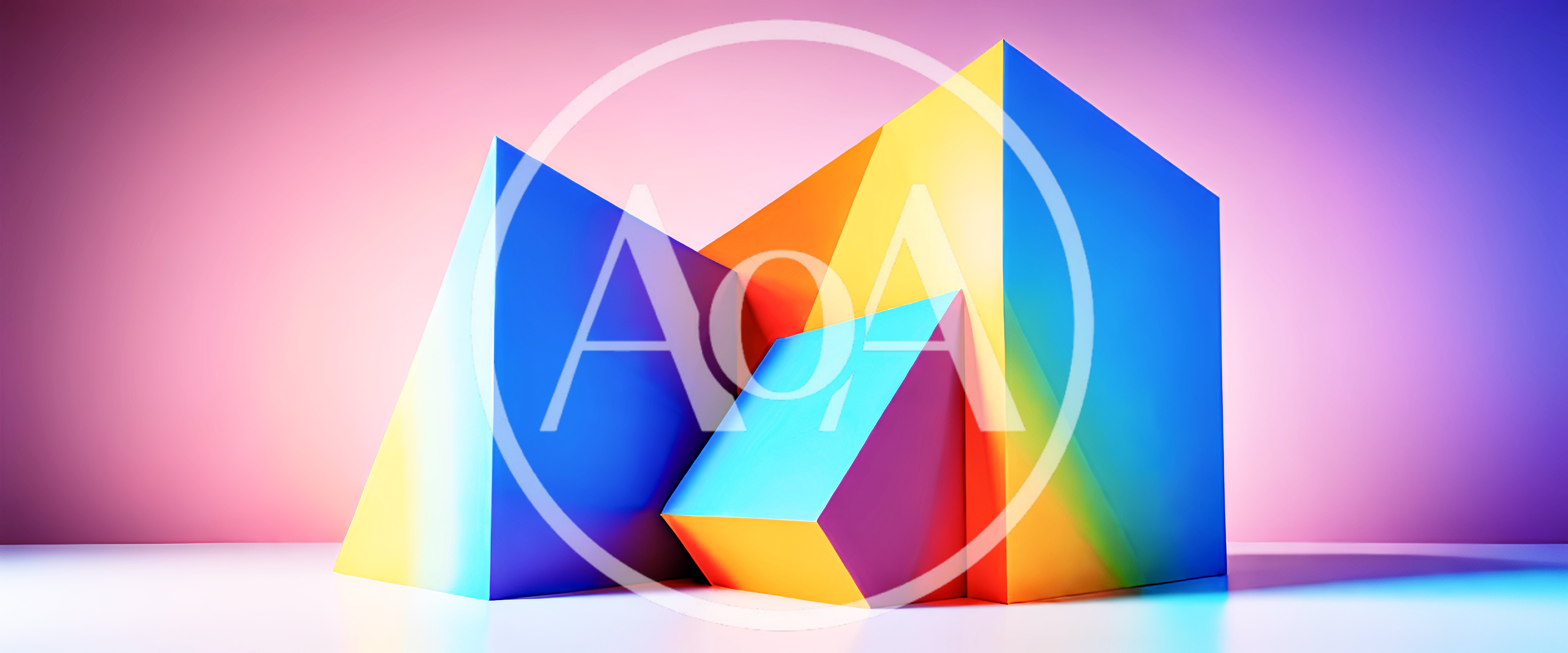 Abstract Geometric Shapes With Vibrant Gradient Colors
