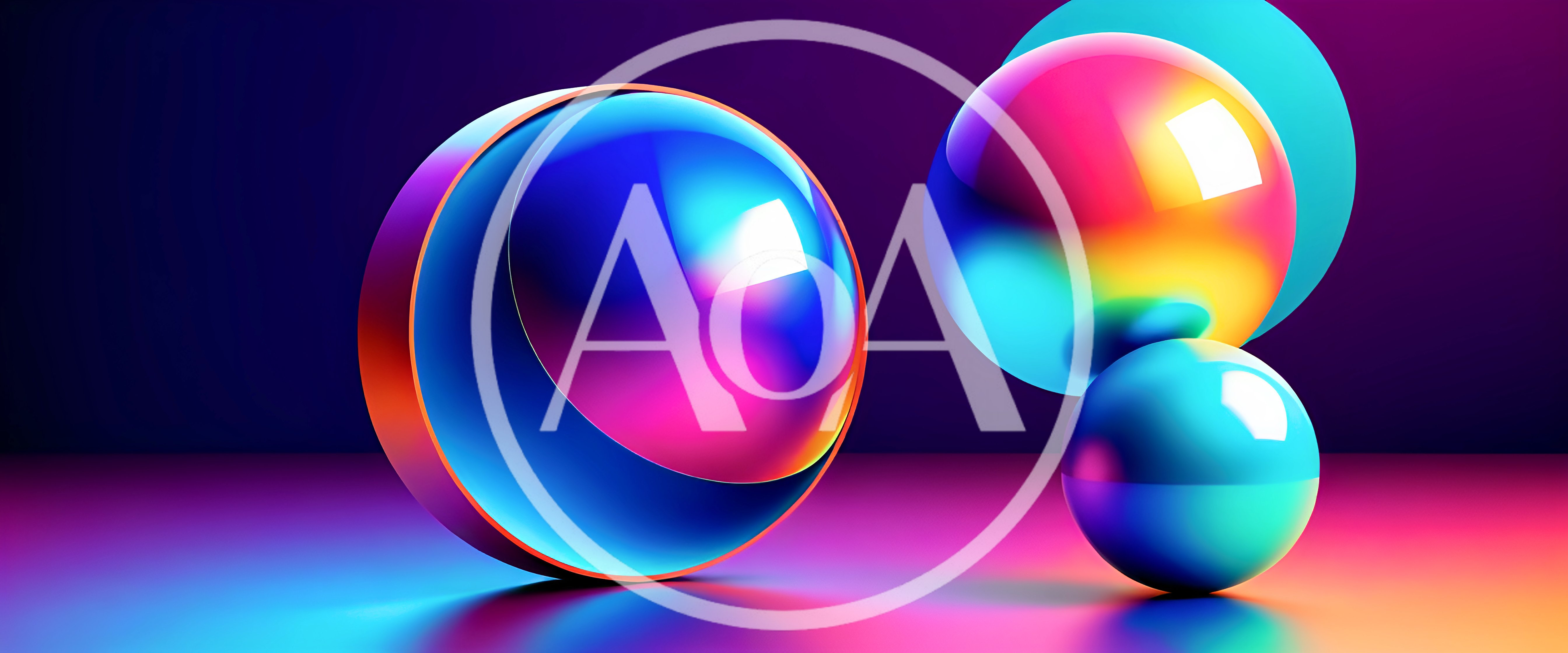 Abstract 3D Spheres With Vibrant Neon Gradient Lighting