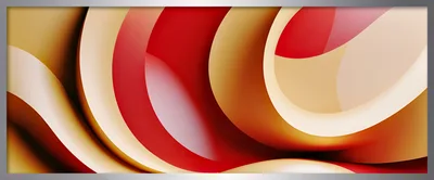 Abstract 3D Wavy Red And Gold Background