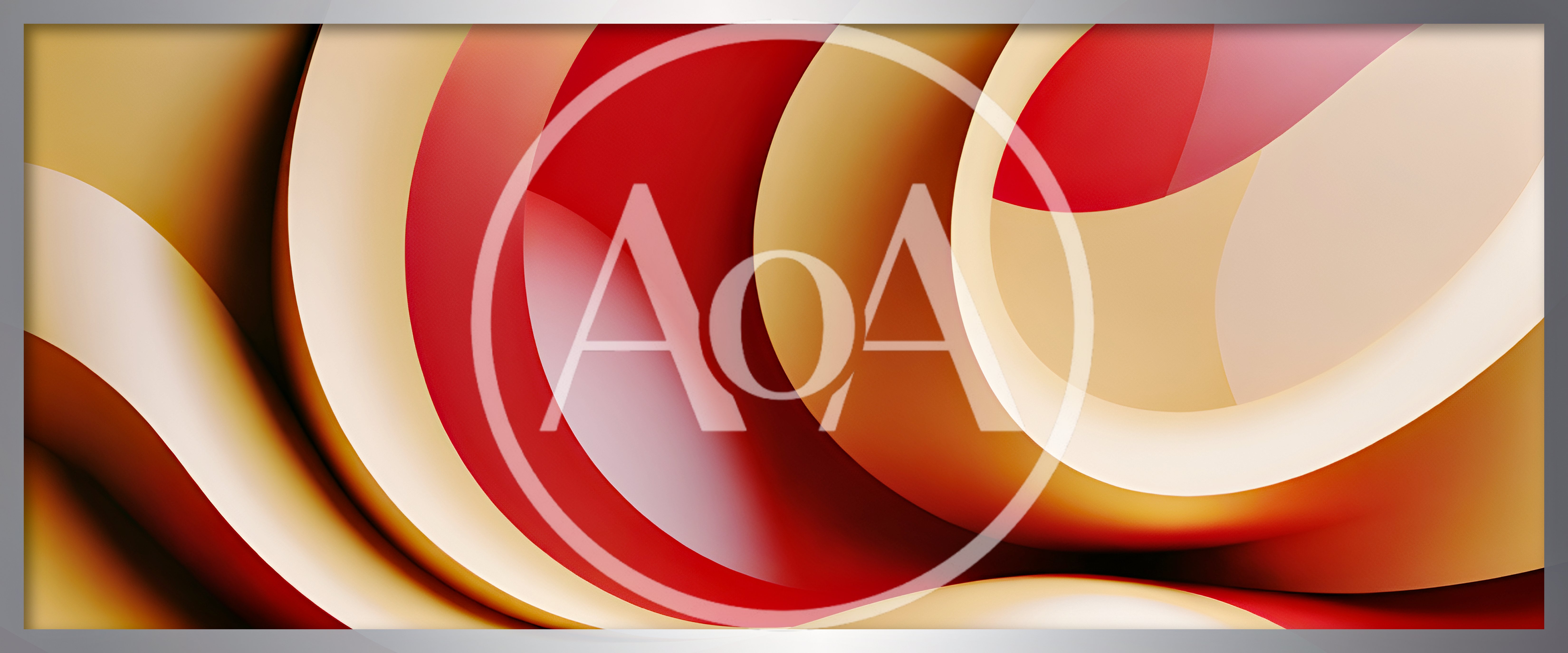 Abstract 3D Wavy Red And Gold Background