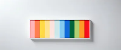 Colorful Vertical Stripes In A White Rectangular Frame