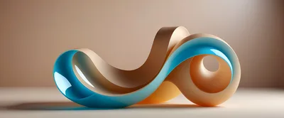 Abstract 3D Infinity Loop Sculpture