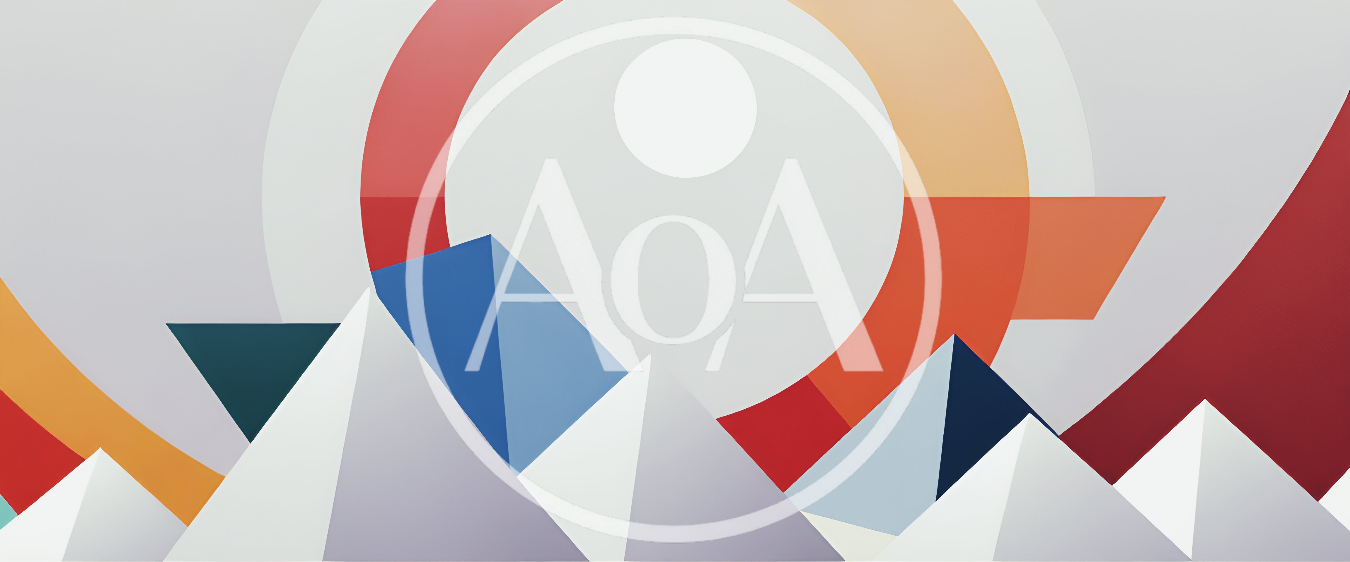 Abstract Geometric Mountain Landscape With Sun