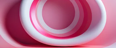 Abstract Pink And White Concentric Circular Rings