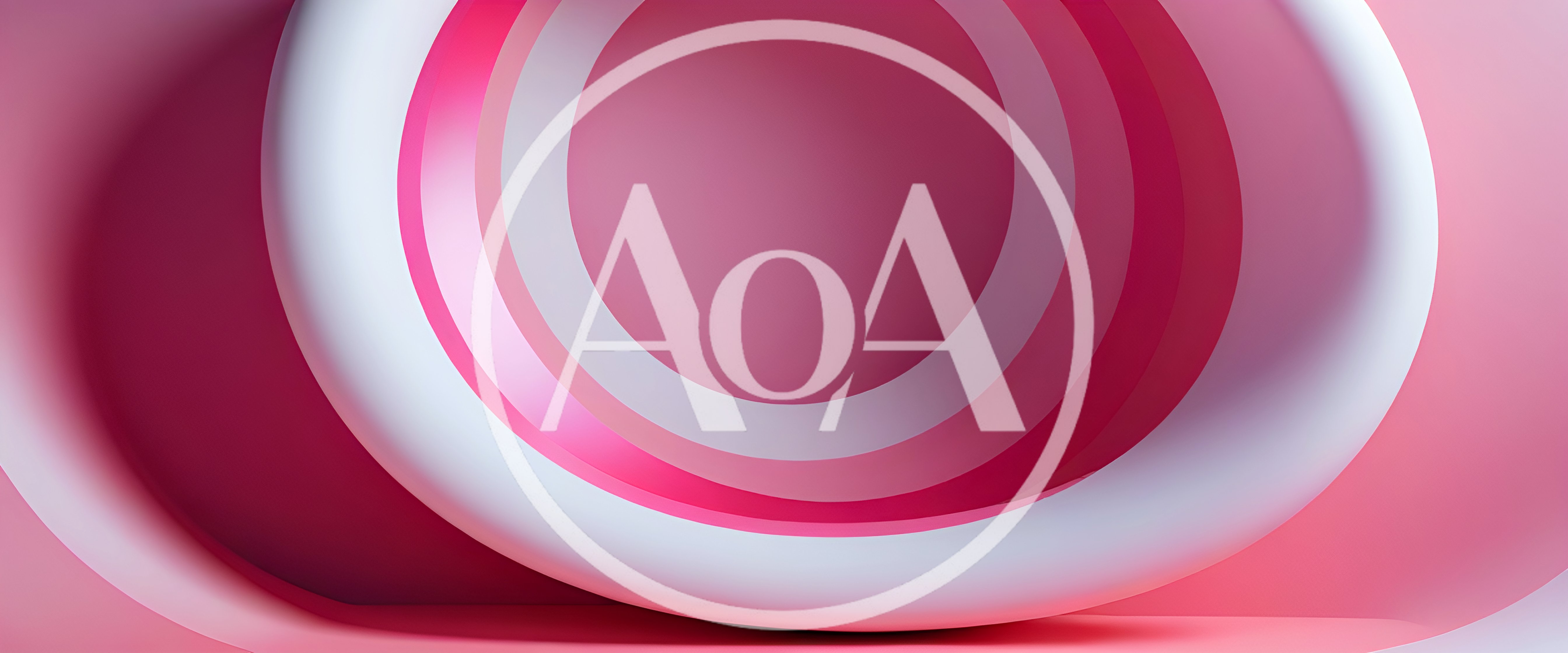 Abstract Pink And White Concentric Circular Rings