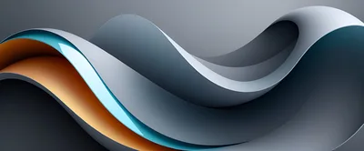 Abstract 3D Wavy Layers With Gradient Colors