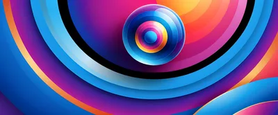 Abstract Colorful Concentric Circles and Spherical Design