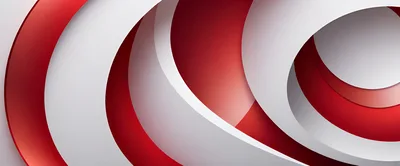 Abstract Red And White Curved Geometric Background