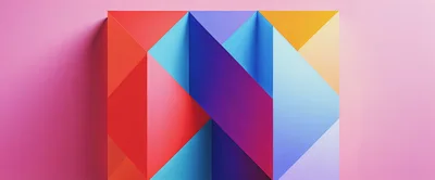 Abstract Geometric 3D Composition With Vibrant Colors
