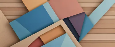 Abstract Geometric Shapes Overlaid On Wooden Background