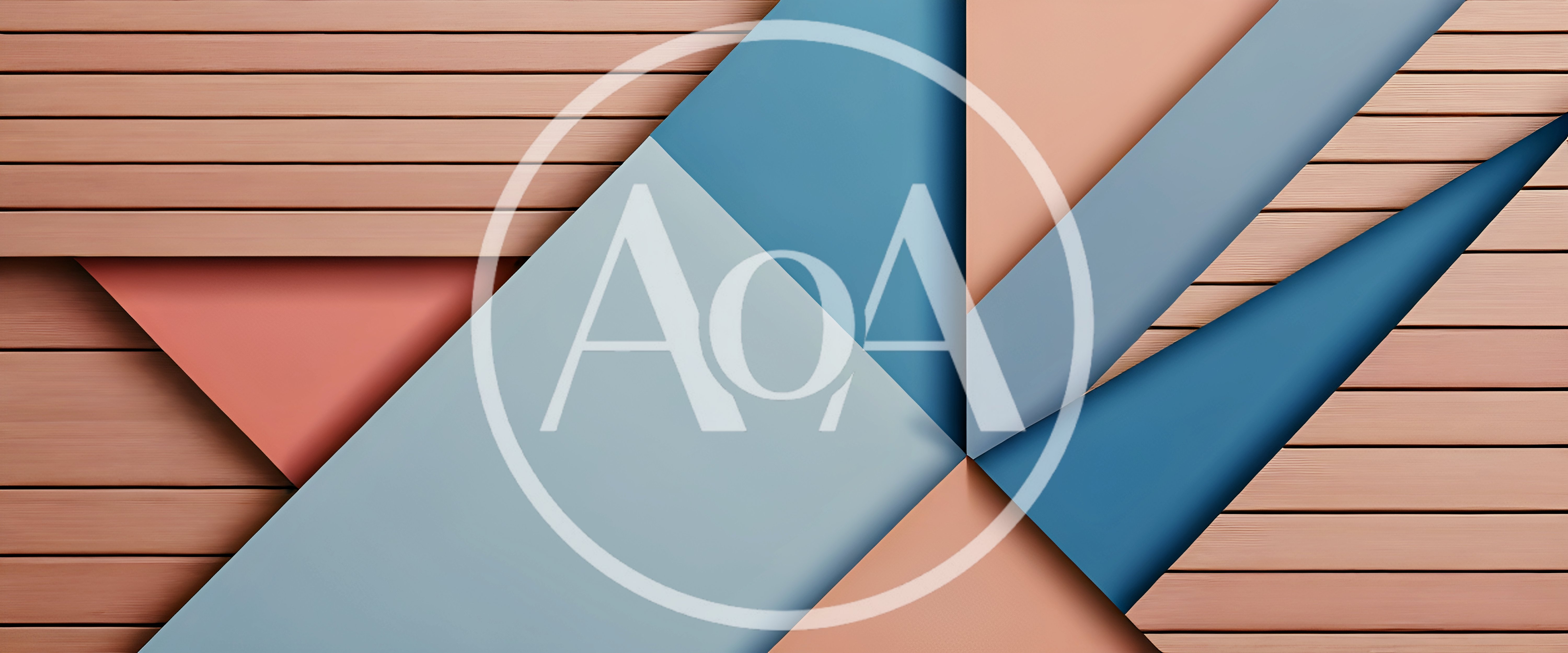 Abstract Geometric Background With Layered Wood And Shapes