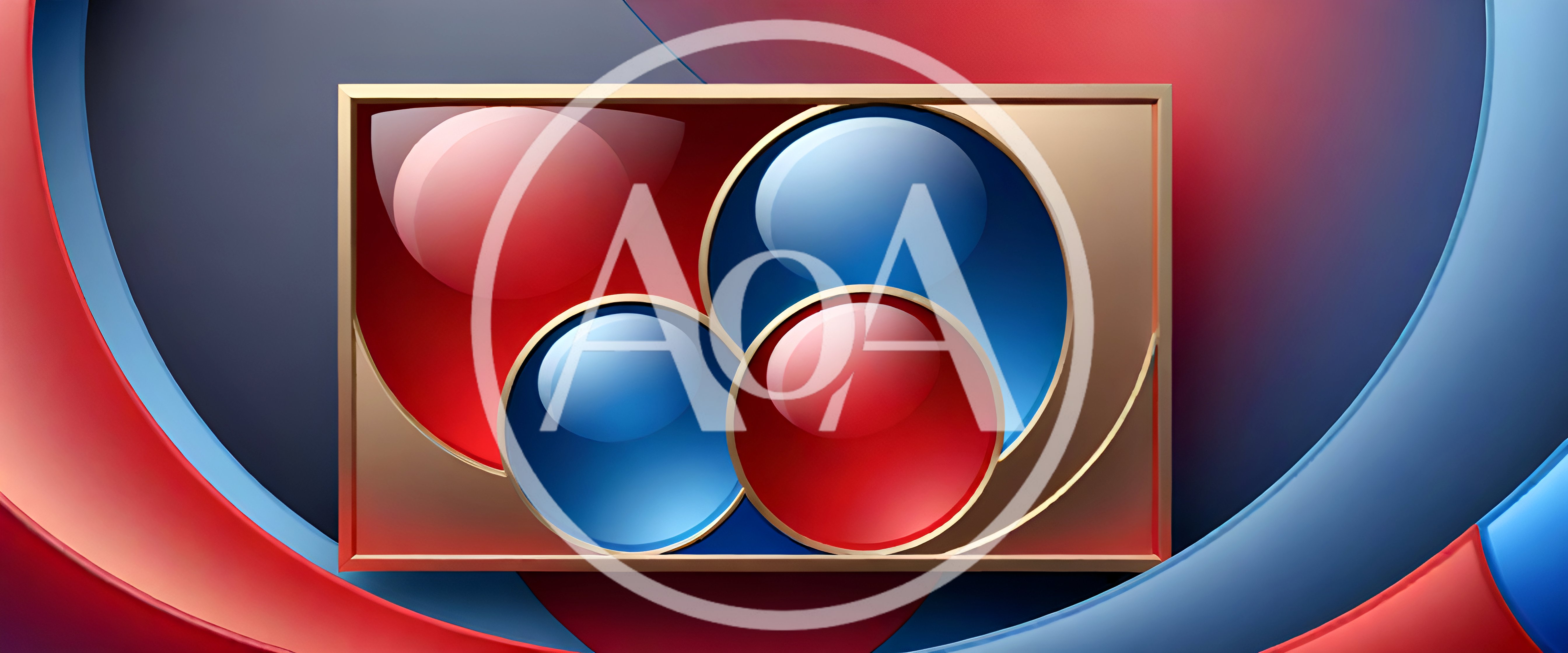 Abstract 3D Composition With Glossy Spheres And Geometric Shapes