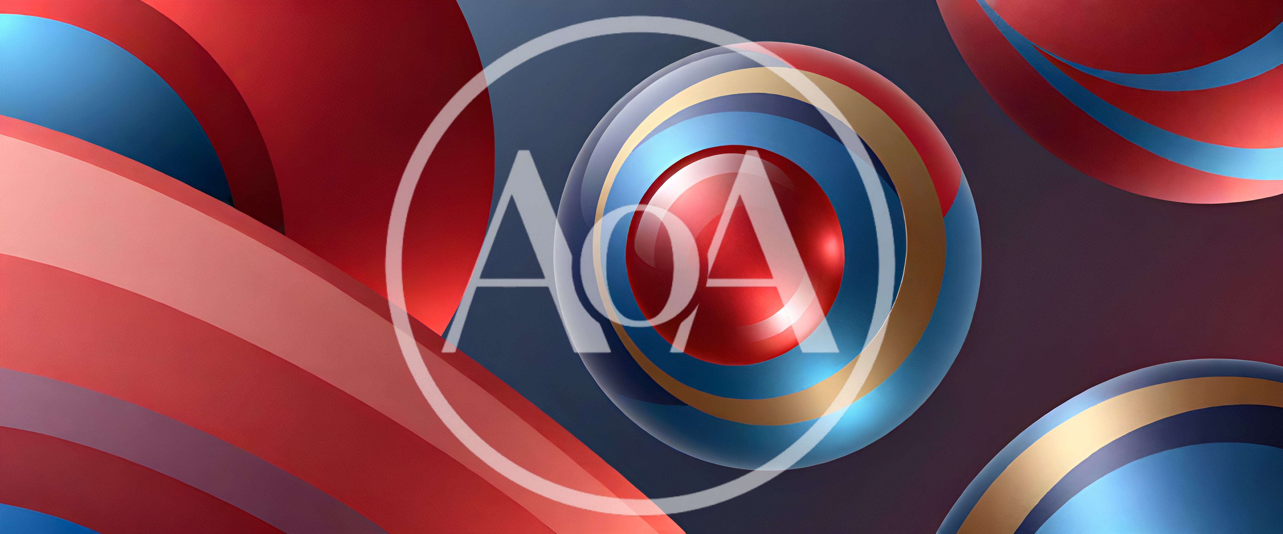 Abstract 3D Spheres With Red And Blue Layers