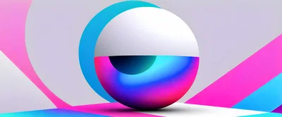 Abstract 3D Sphere With Vibrant Gradient Colors