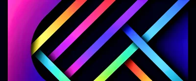 Abstract Background With Intersecting Colorful Neon Strips