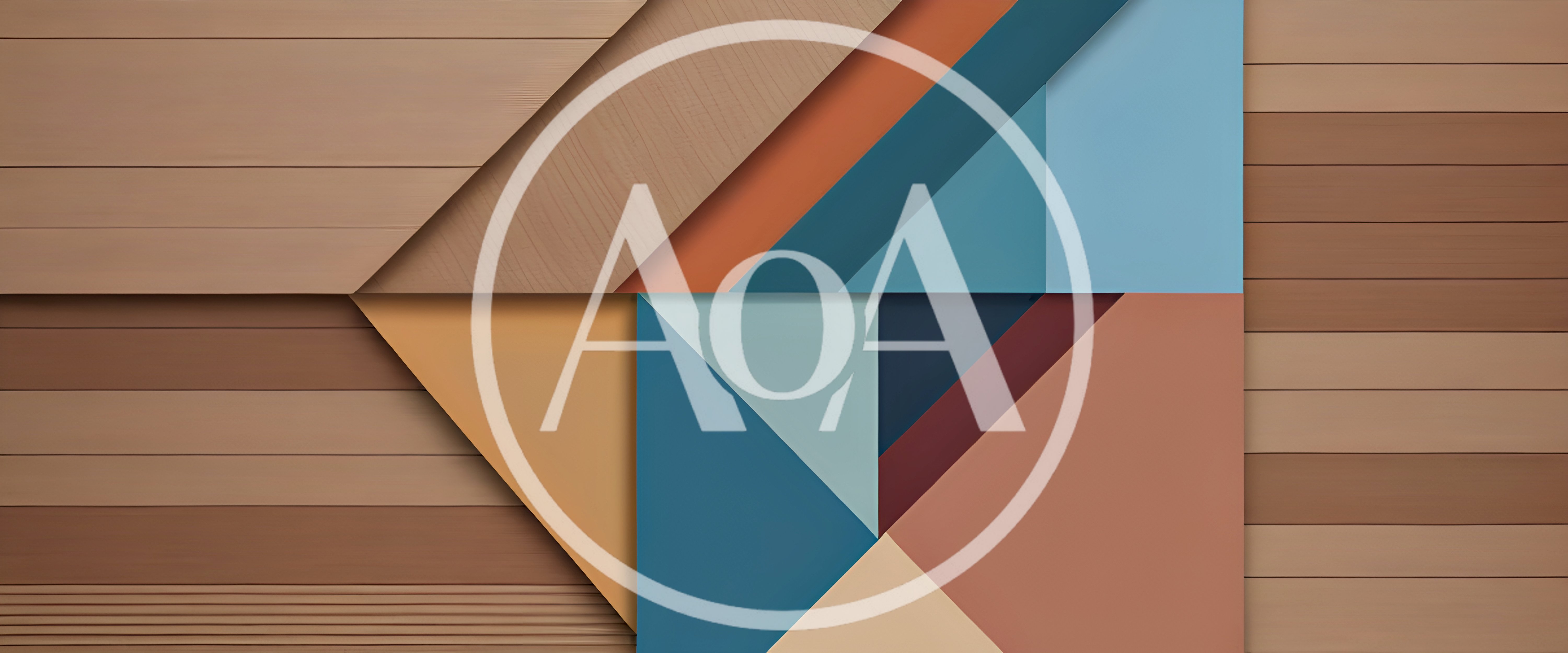 Abstract Geometric Pattern With Layered Shapes And Colors