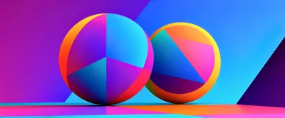 Abstract Colorful Spheres With Geometric Patterns