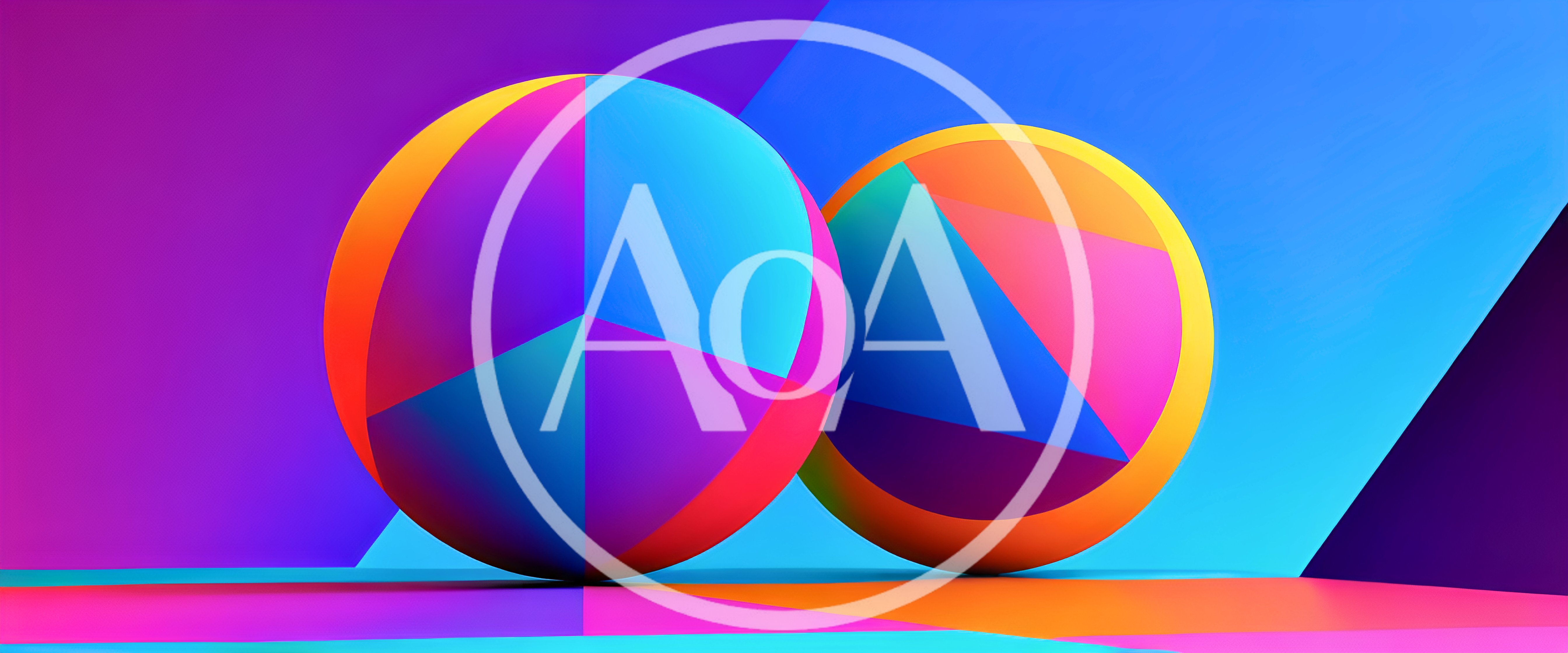 Abstract Colorful Spheres With Geometric Patterns