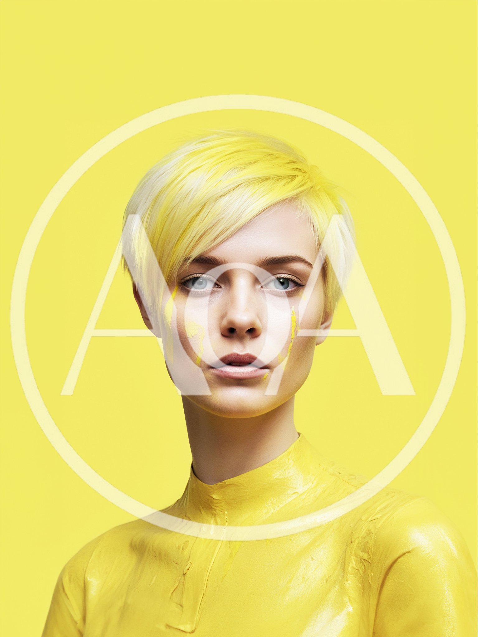 Portrait Of A Woman With Yellow Painted Skin