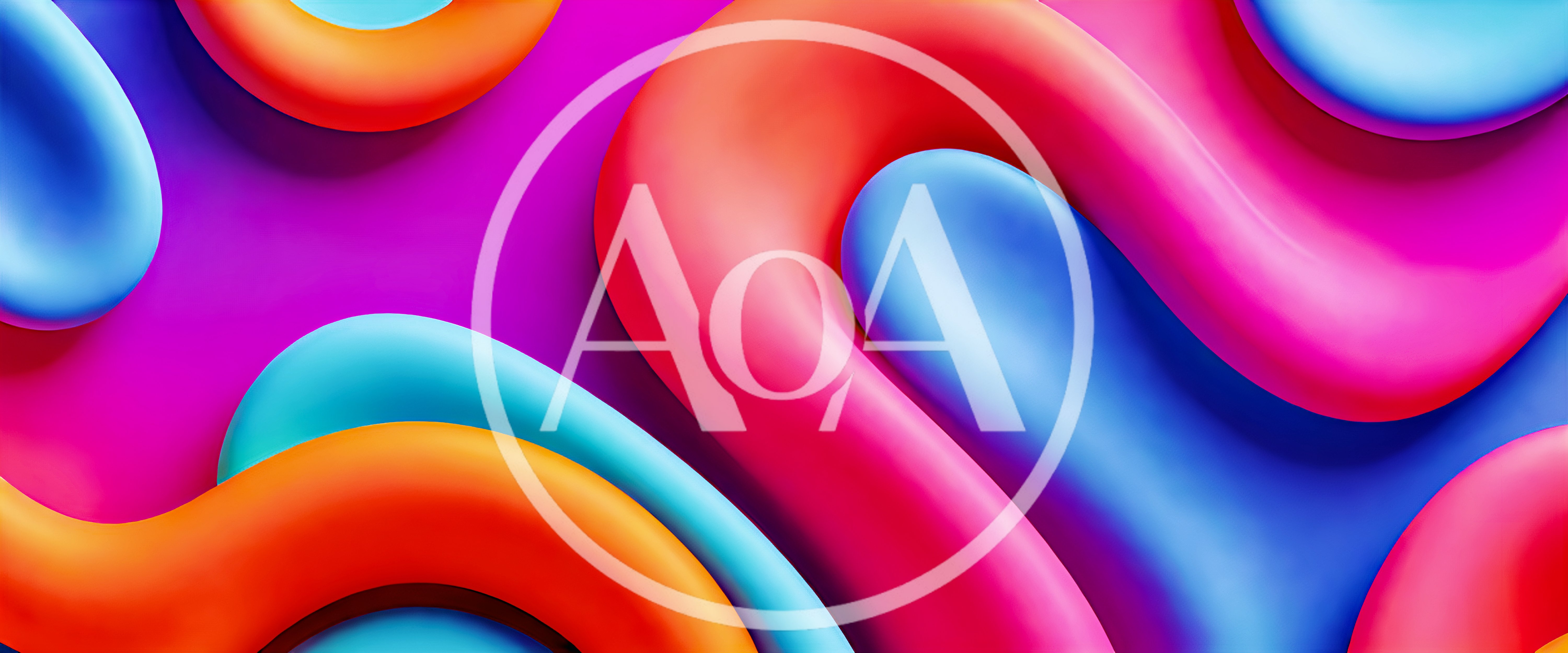 Abstract 3D Fluid Shapes With Vibrant Colors