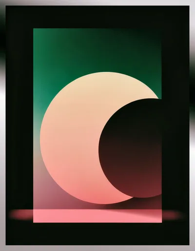 Abstract Minimalist Graphic Design With Geometric Shapes