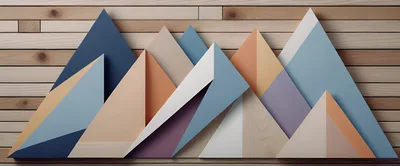 Abstract Geometric Mountain Wall Art Decor