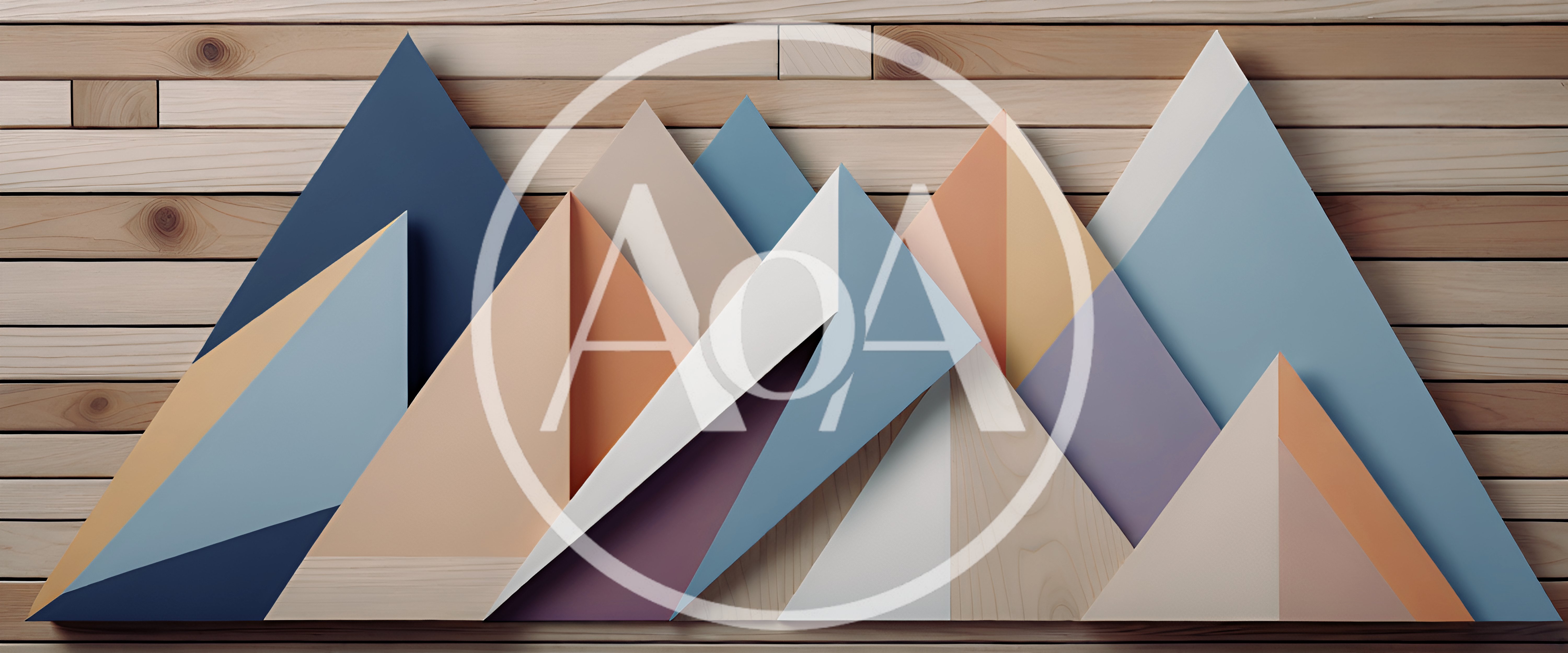 Abstract Geometric Mountain Wall Art Decor
