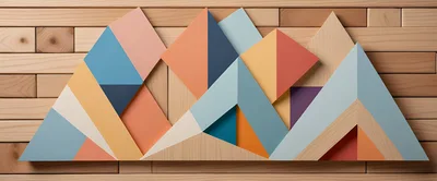 Abstract Geometric Mountain Wall Art Decor