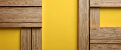 Abstract Wooden Slats On Yellow Background