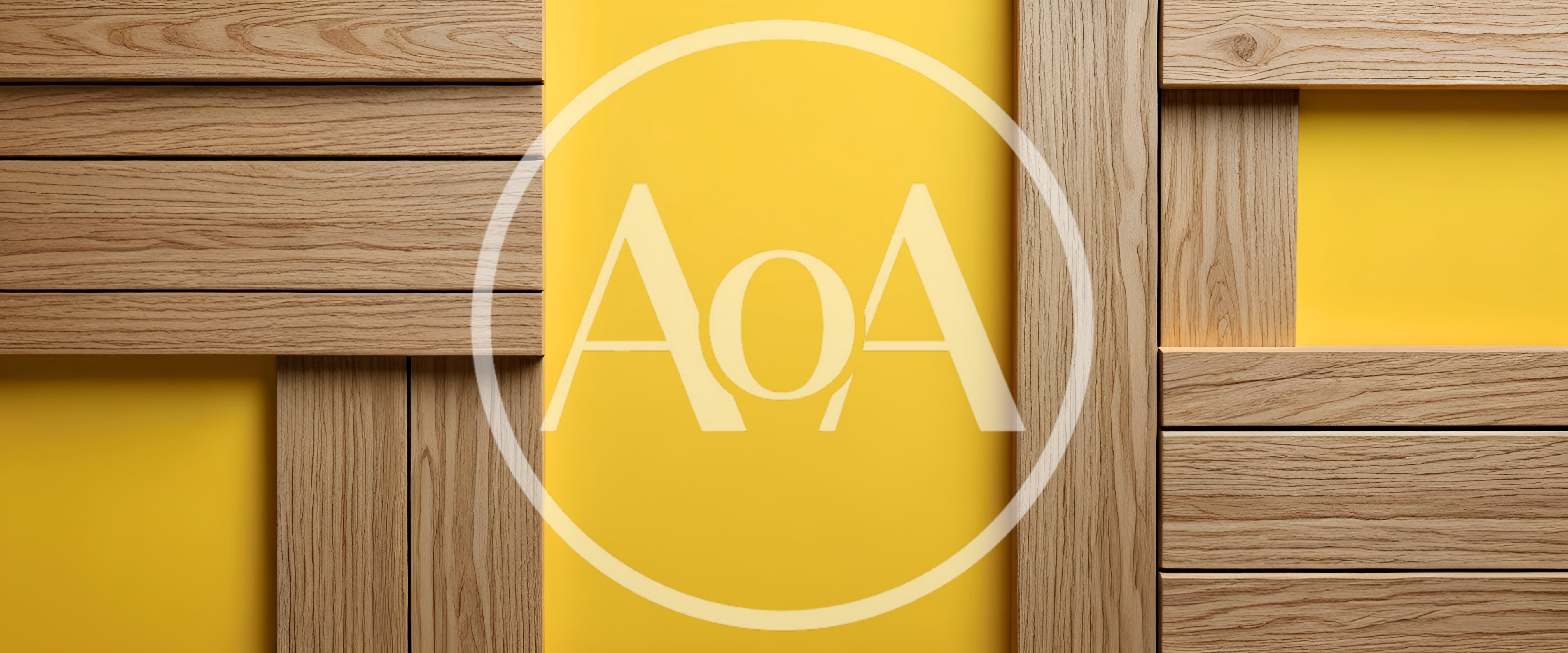 Abstract Wooden Slats On Yellow Background