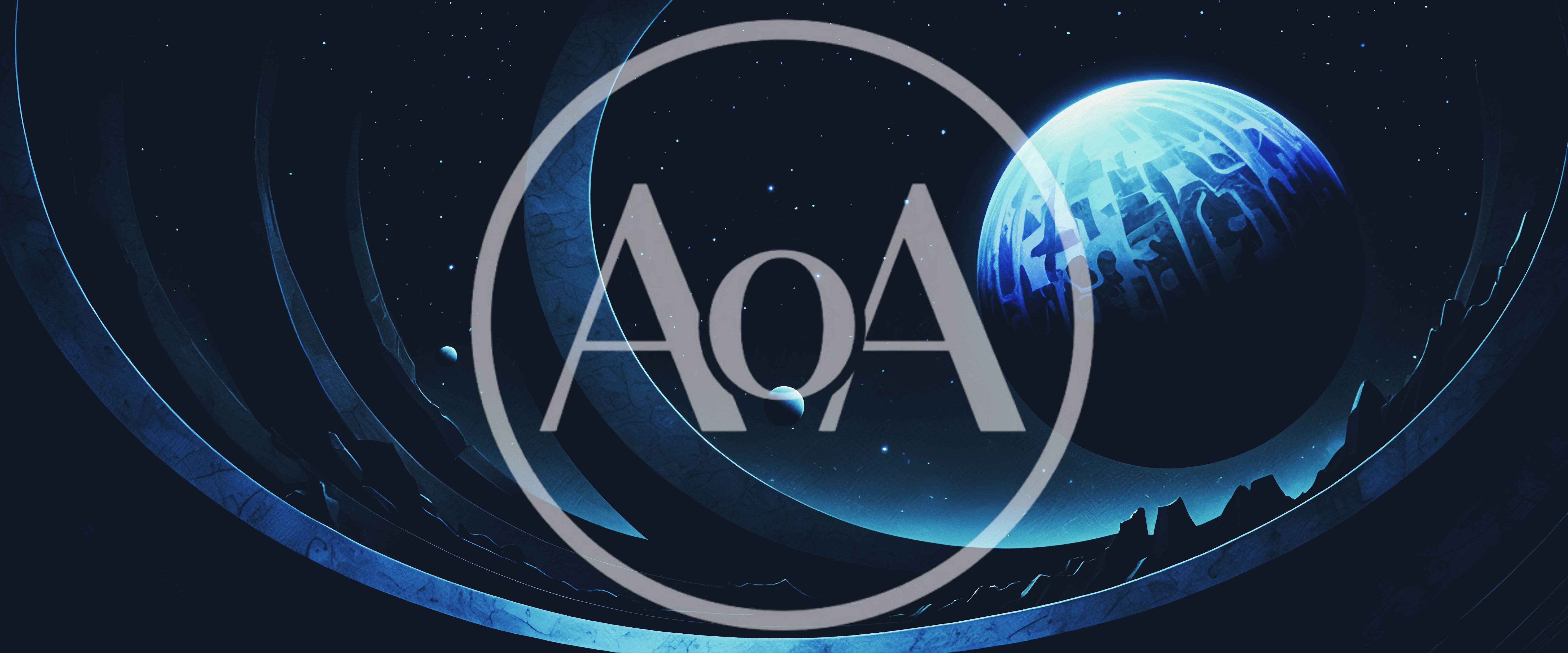 Futuristic Sci-Fi Planet With Orbital Rings In Deep Space