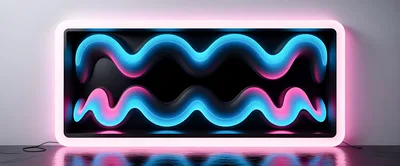 Neon Aquarius Zodiac Sign Wall Art