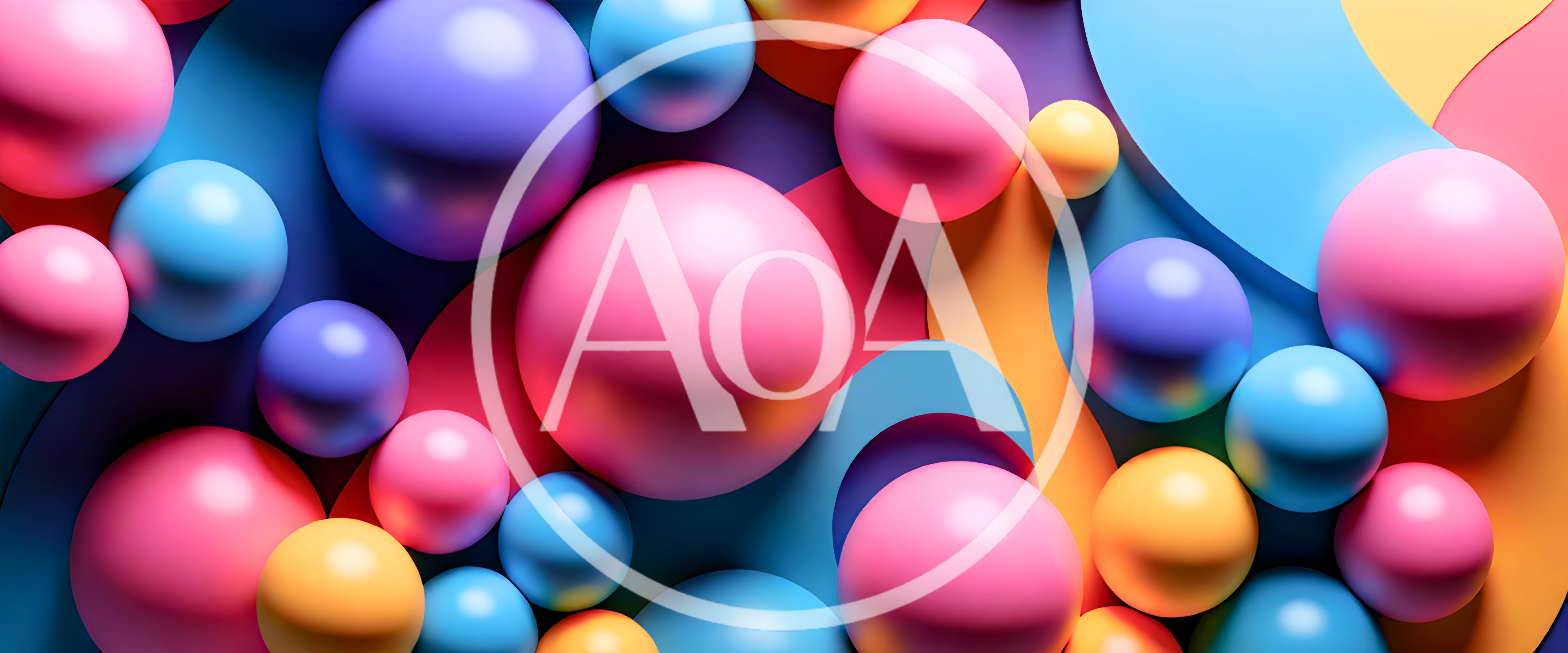 Abstract 3D Spheres With Colorful Fluid Background