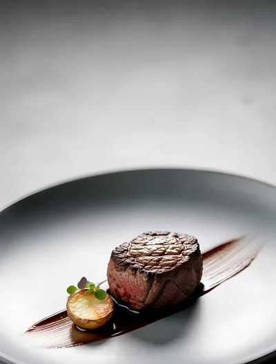 Gourmet Filet Mignon Steak With Roasted Potato