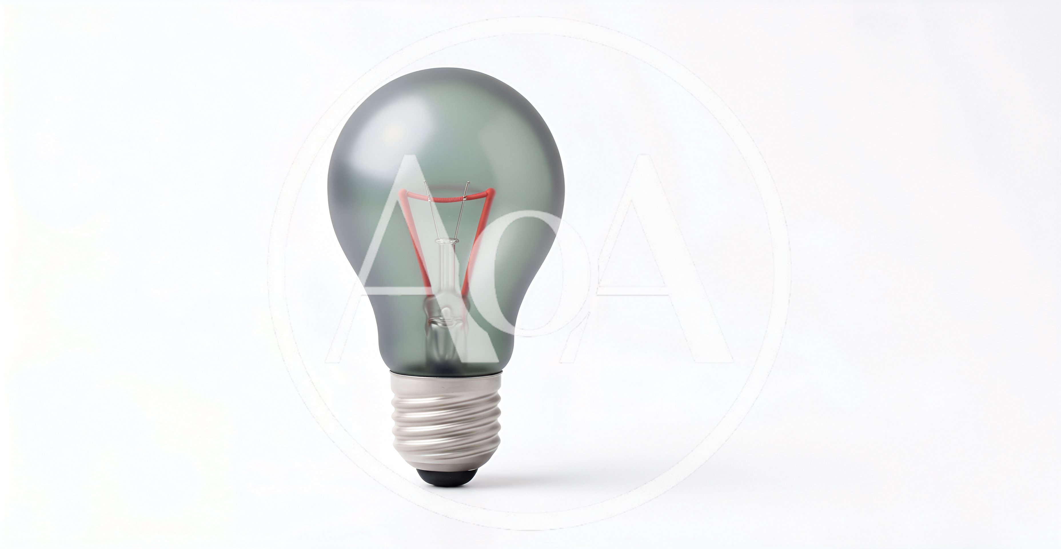 Grey Tinted Light Bulb On White Background