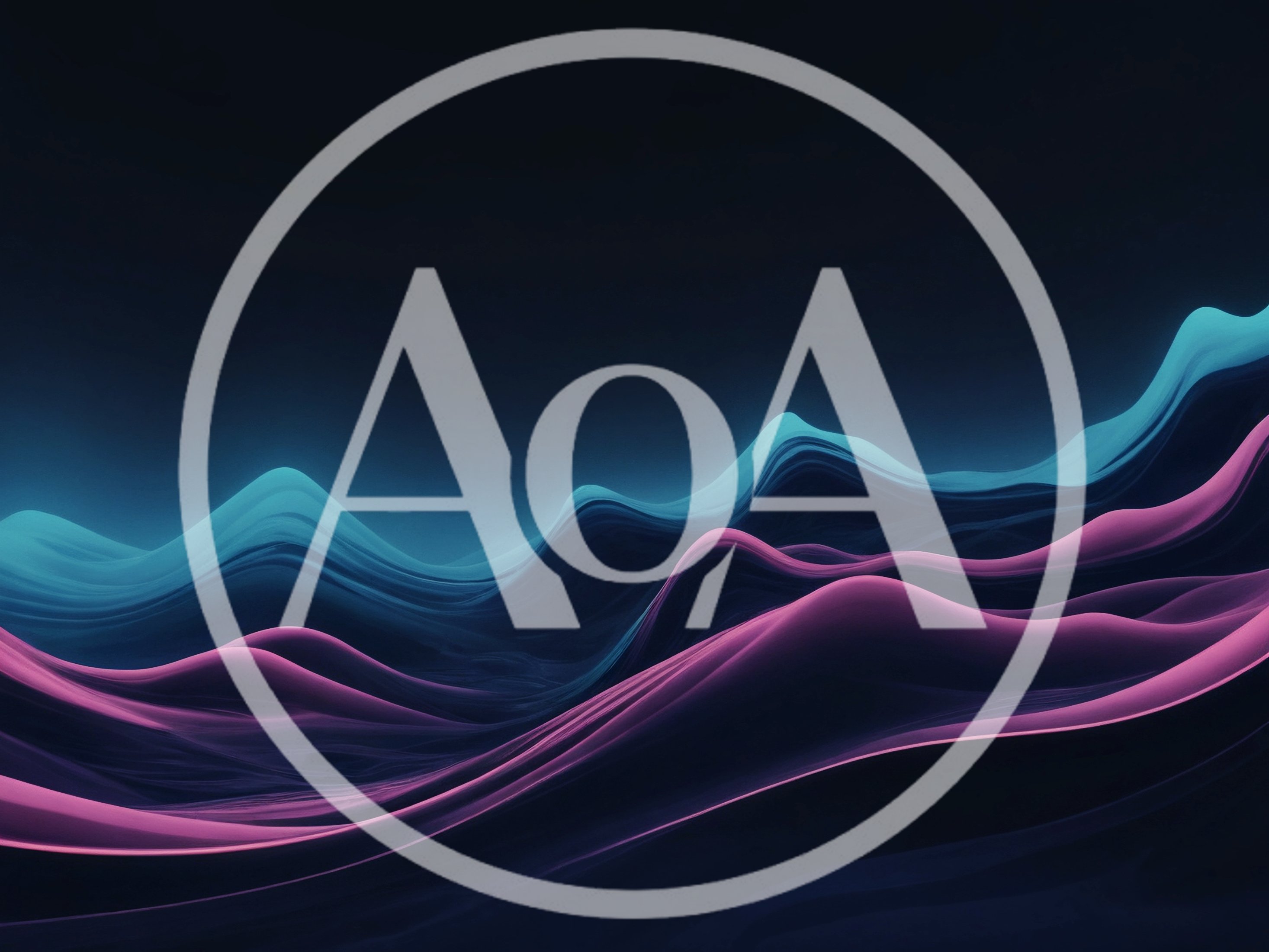 Abstract Flowing Waves Of Neon Blue And Pink