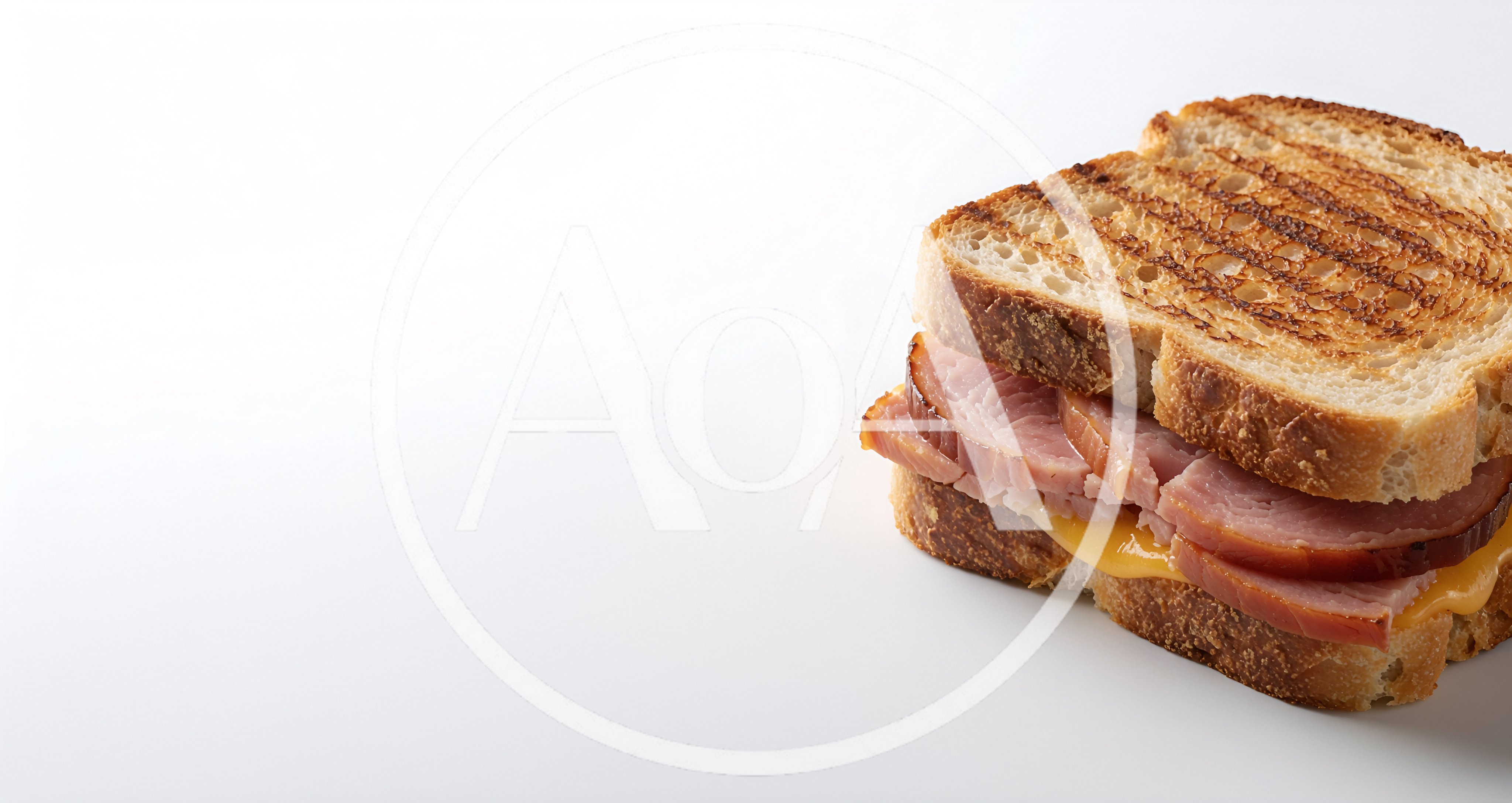Grilled Ham and Cheese Sandwich on Toasted Bread