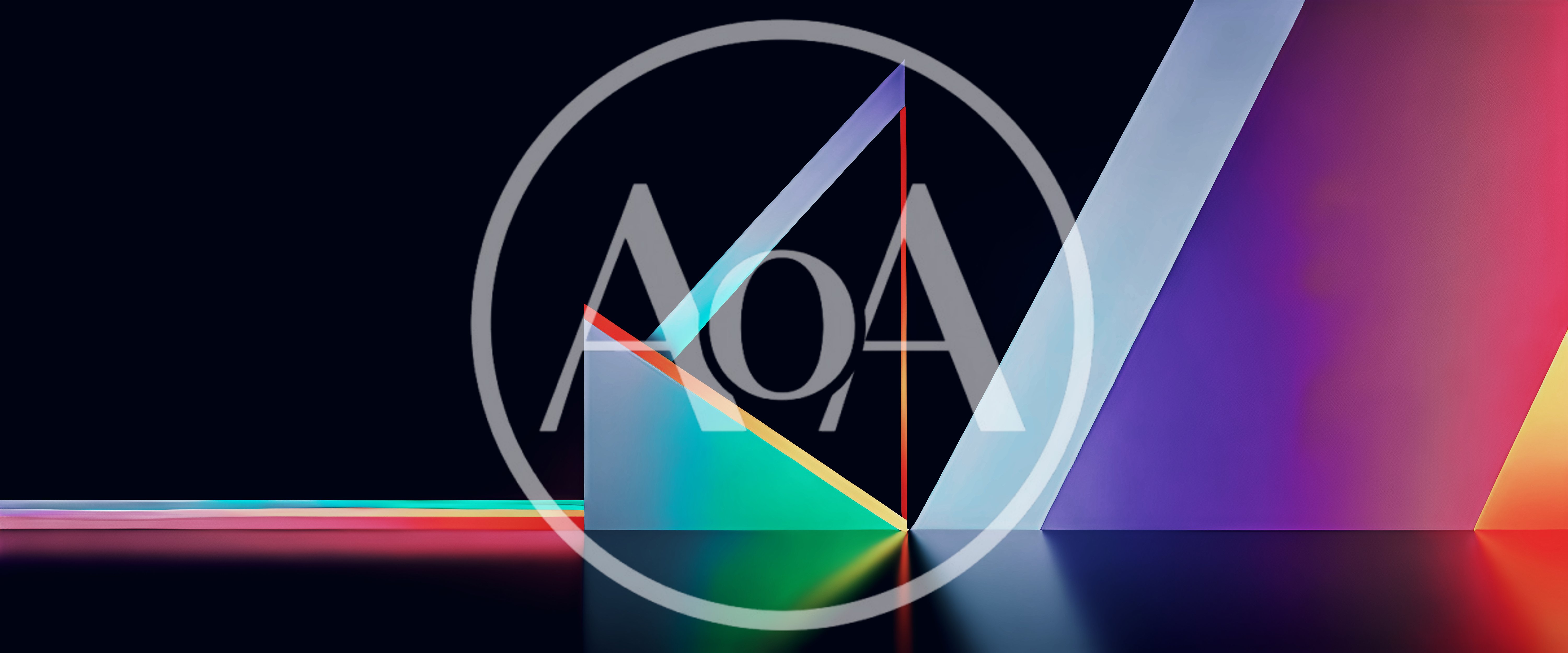 Abstract Geometric Shapes With Vibrant Neon Lighting