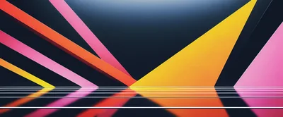 Abstract Geometric Background With Vibrant Colorful Shapes