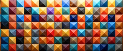 Colorful Pyramid Shaped Wall Tiles Background