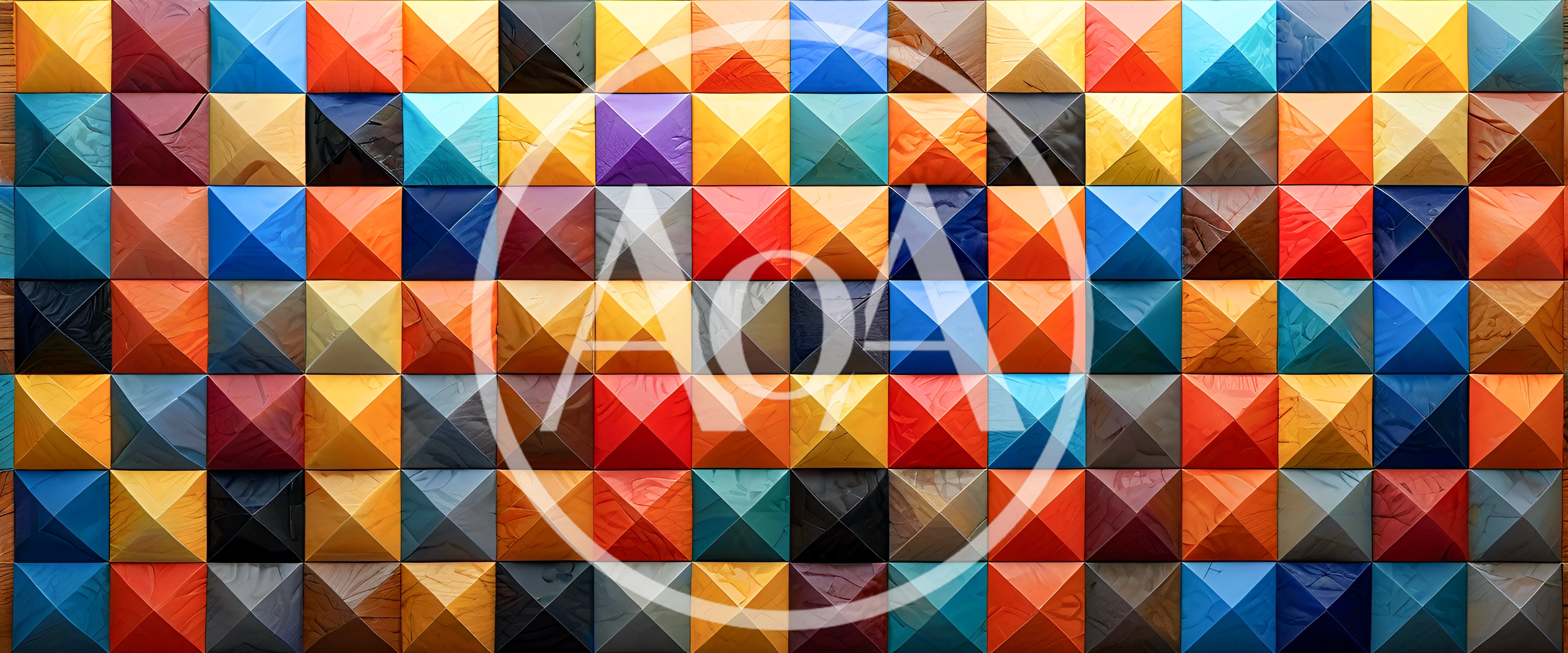 Colorful Pyramid Shaped Wall Tiles Background