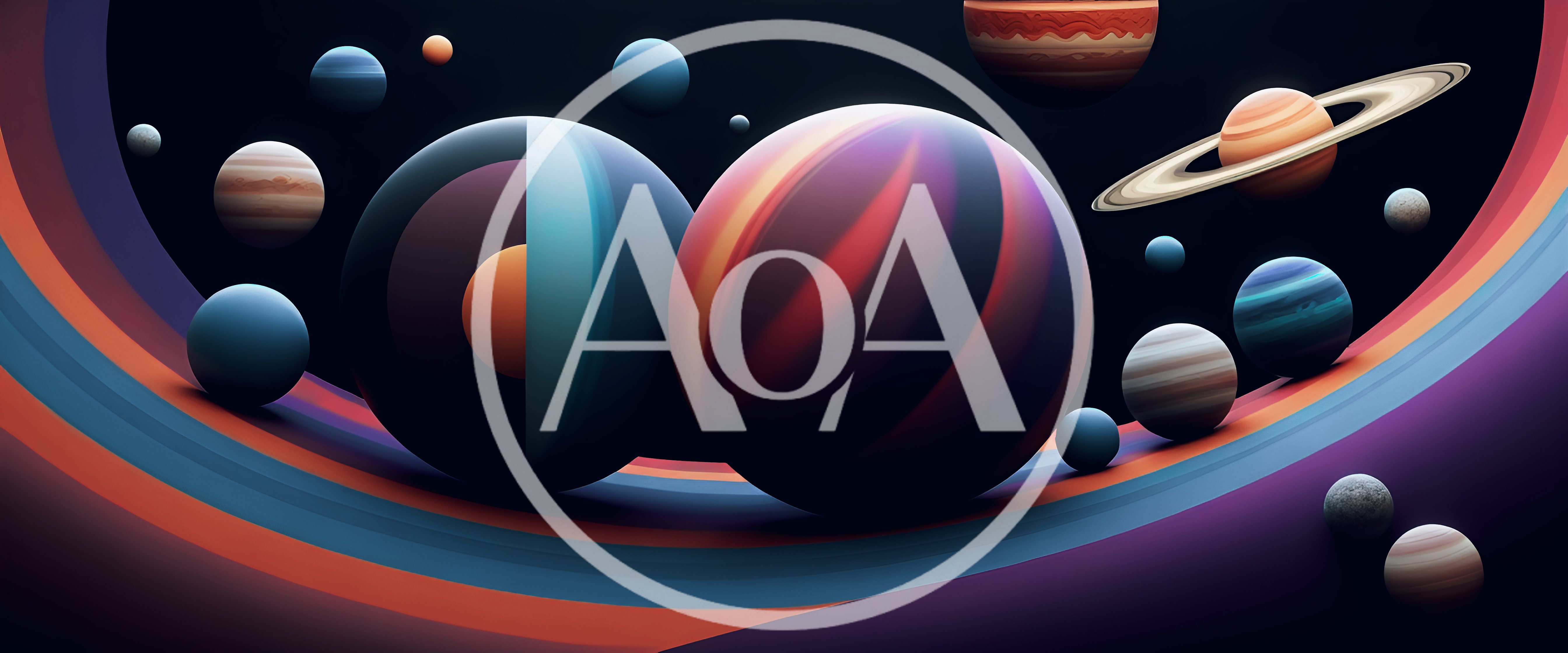 Abstract Digital Illustration Of A Cosmic Planetary System