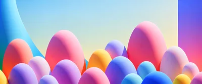 Abstract Pastel Easter Eggs Background